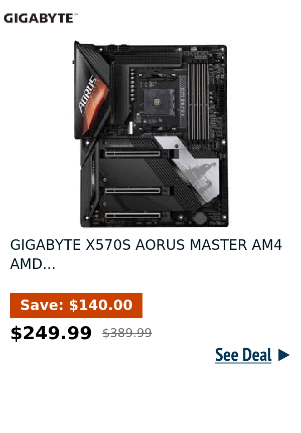 GIGABYTE X570S AORUS MASTER AM4 AMD...