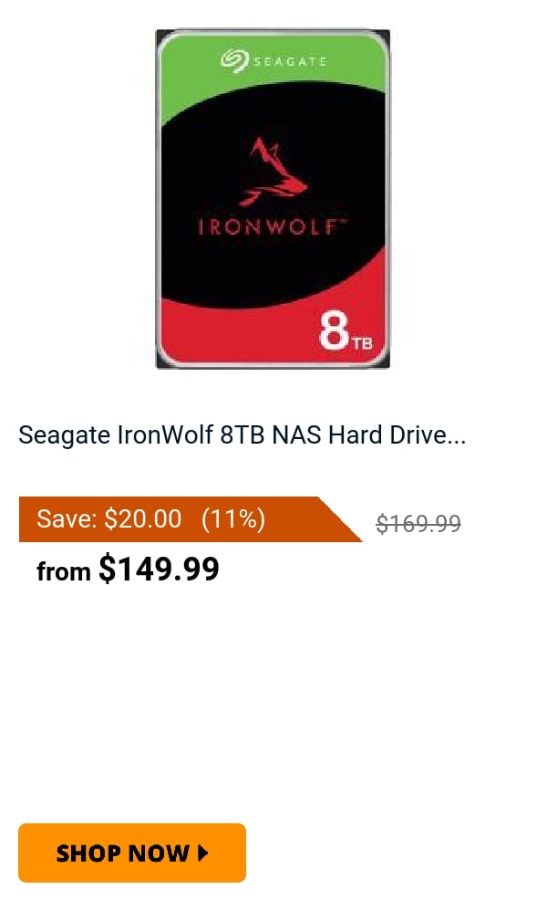 Seagate IronWolf 8TB NAS Hard Drive...