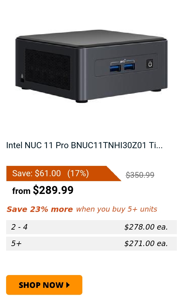 Intel NUC 11 Pro BNUC11TNHI30Z01 Ti...