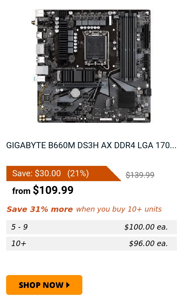 GIGABYTE B660M DS3H AX DDR4 LGA 170...