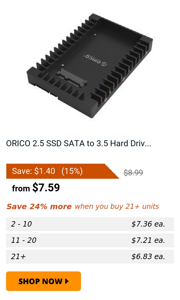 ORICO 2.5 SSD SATA to 3.5 Hard Driv...