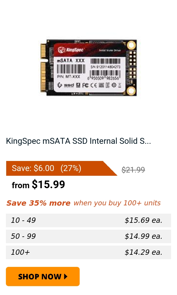 KingSpec mSATA SSD Internal Solid S...