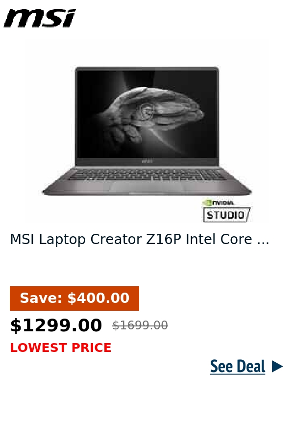 MSI Laptop Creator Z16P Intel Core ...