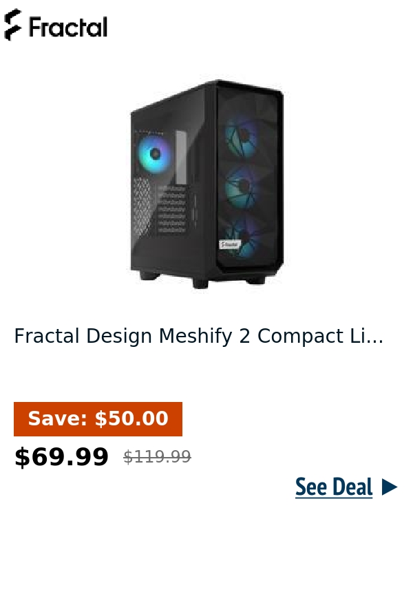 Fractal Design Meshify 2 Compact Li...