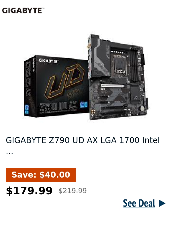 GIGABYTE Z790 UD AX LGA 1700 Intel ...