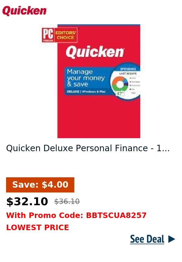 Quicken Deluxe Personal Finance - 1...