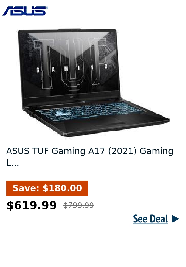 ASUS TUF Gaming A17 (2021) Gaming L...