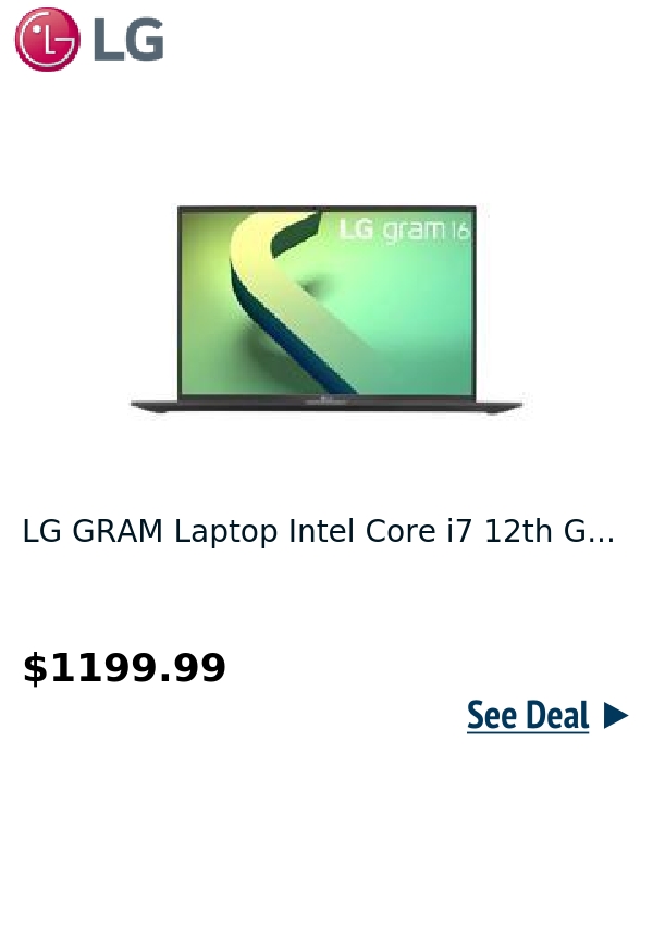 LG GRAM Laptop Intel Core i7 12th G...