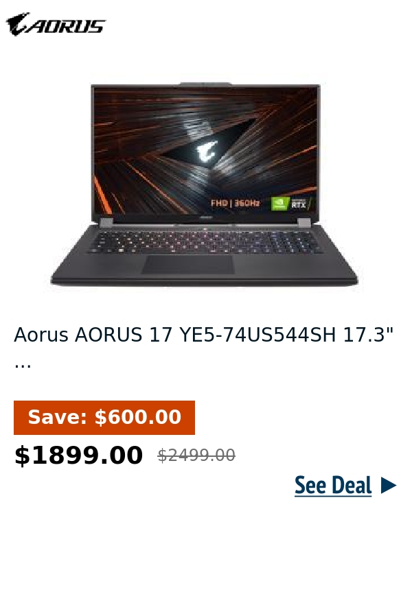 Aorus AORUS 17 YE5-74US544SH 17.3