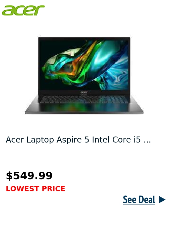 Acer Laptop Aspire 5 Intel Core i5 ...