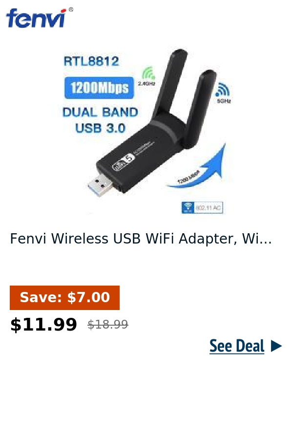 Fenvi Wireless USB WiFi Adapter, Wi...