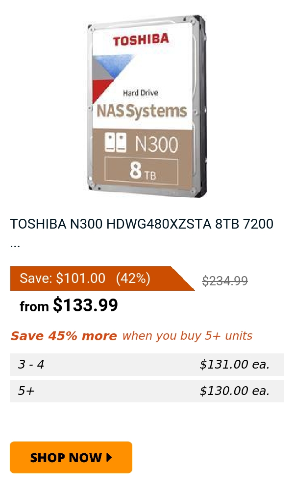 TOSHIBA N300 HDWG480XZSTA 8TB 7200 ...