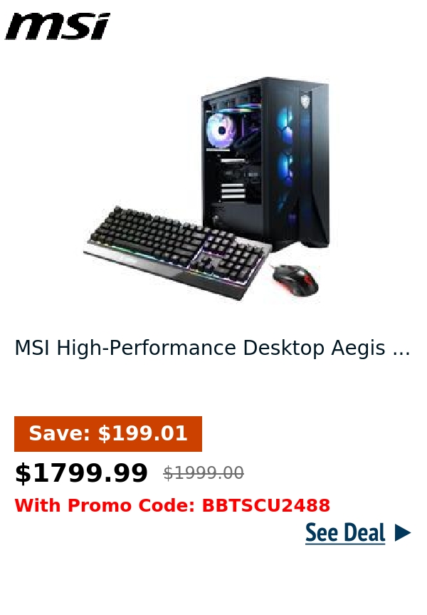 MSI High-Performance Desktop Aegis ...