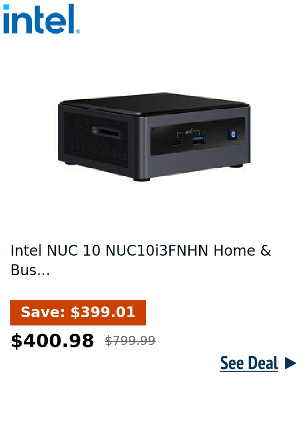 Intel NUC 10 NUC10i3FNHN Home & Bus...