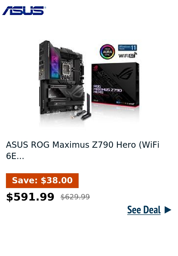 ASUS ROG Maximus Z790 Hero (WiFi 6E...