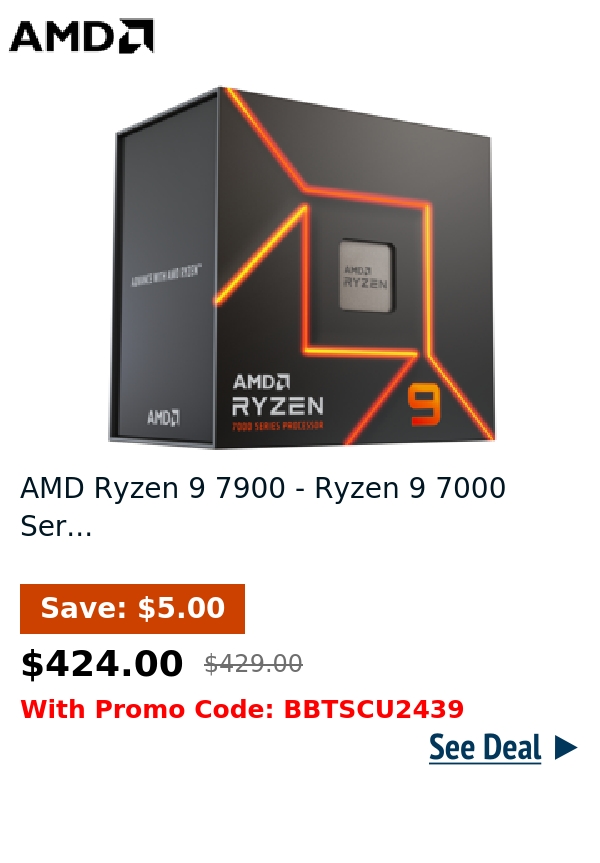 AMD Ryzen 9 7900 - Ryzen 9 7000 Ser...