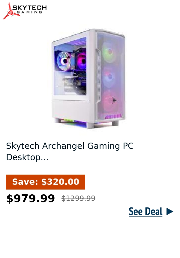 Skytech Archangel Gaming PC Desktop...