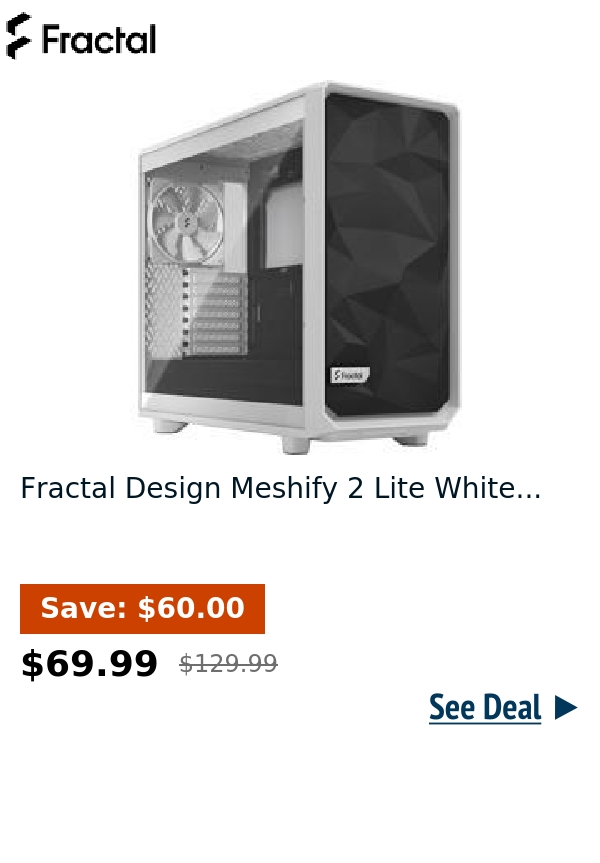 Fractal Design Meshify 2 Lite White...