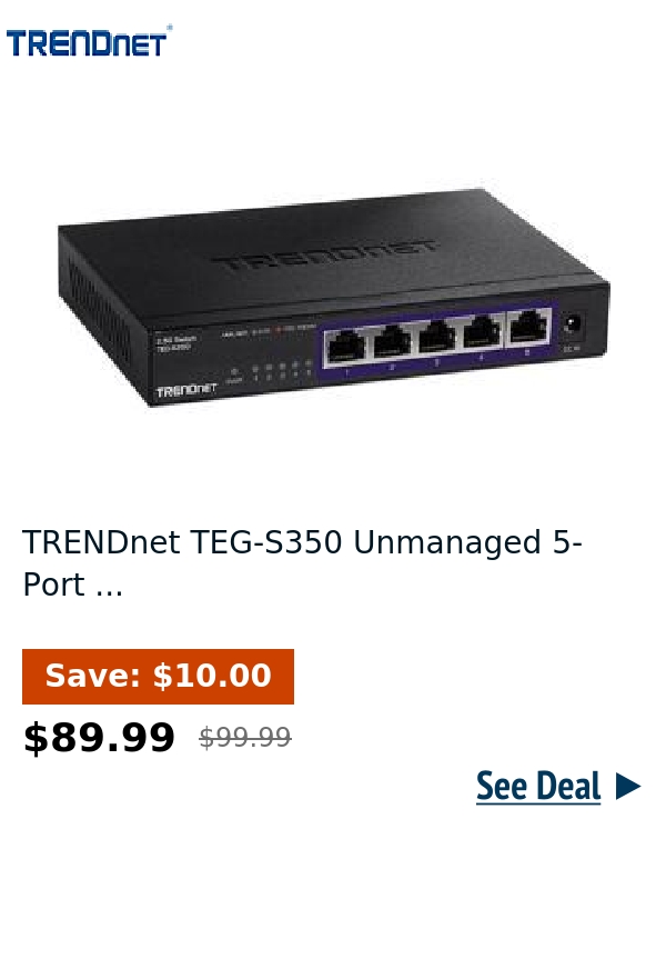 TRENDnet TEG-S350 Unmanaged 5-Port ...