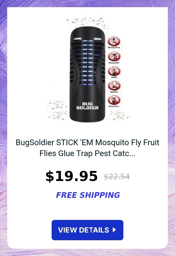 BugSoldier STICK 'EM Mosquito Fly Fruit Flies Glue Trap Pest Catc...