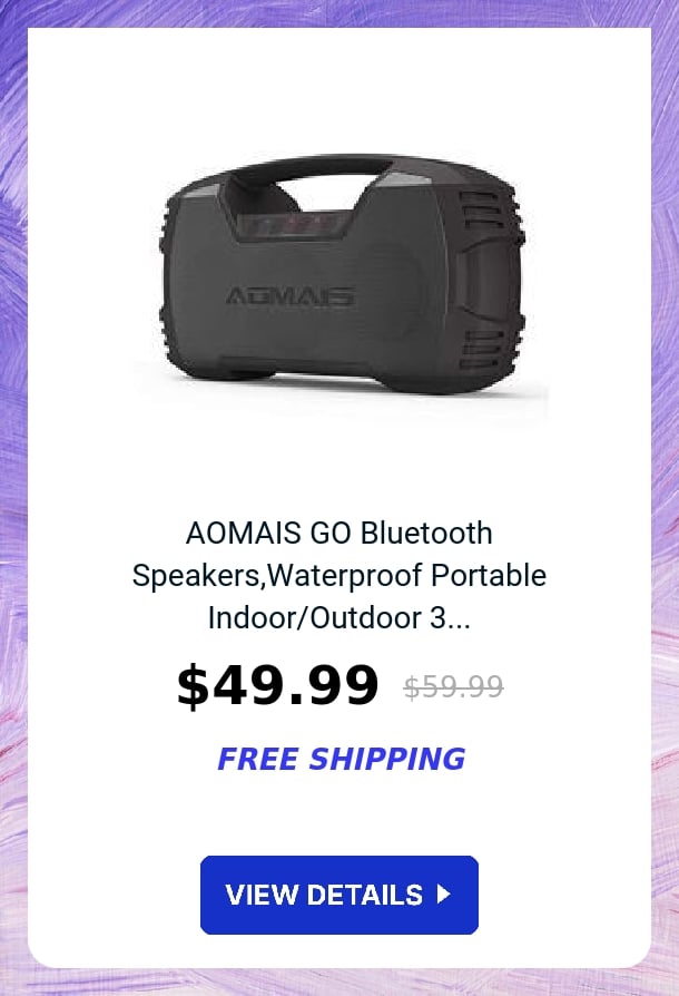 AOMAIS GO Bluetooth Speakers,Waterproof Portable Indoor/Outdoor 3...