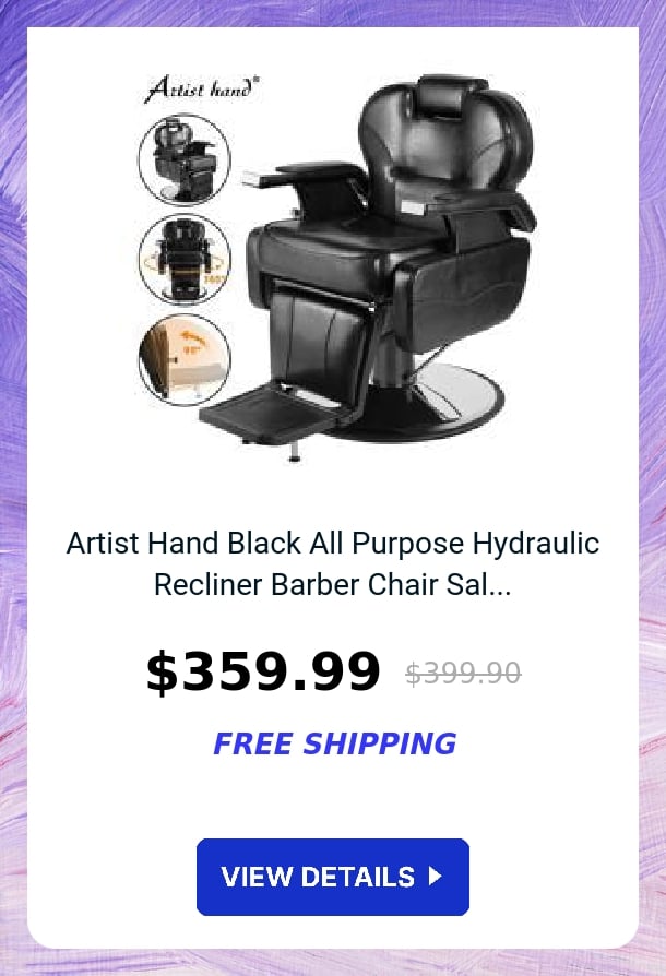 Artist Hand Black All Purpose Hydraulic Recliner Barber Chair Sal...