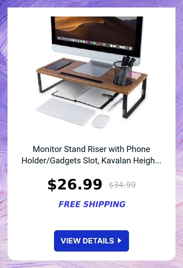 Monitor Stand Riser with Phone Holder/Gadgets Slot, Kavalan Heigh...