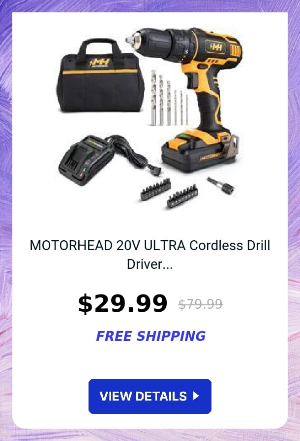 MOTORHEAD 20V ULTRA Cordless Drill Driver...