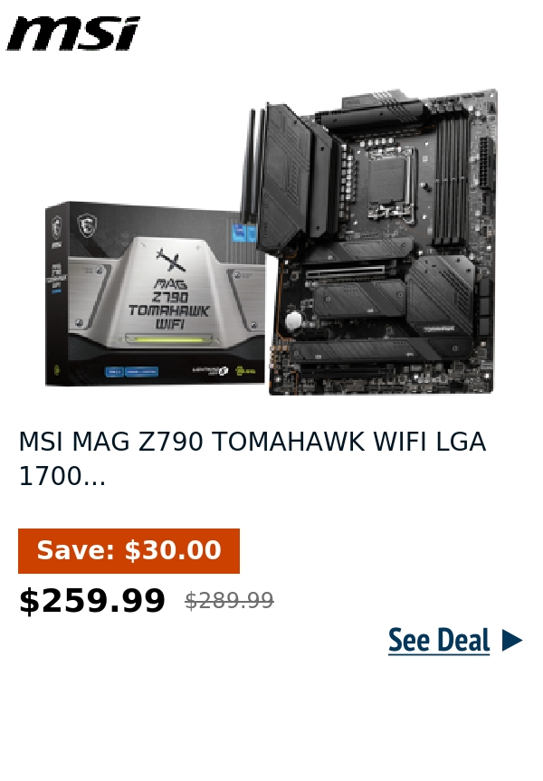 MSI MAG Z790 TOMAHAWK WIFI LGA 1700...