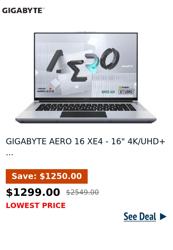 GIGABYTE AERO 16 XE4 - 16