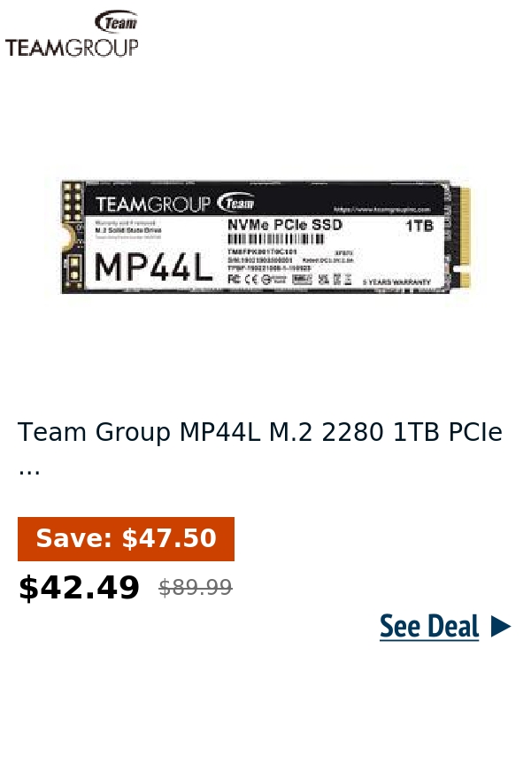 Team Group MP44L M.2 2280 1TB PCIe ...