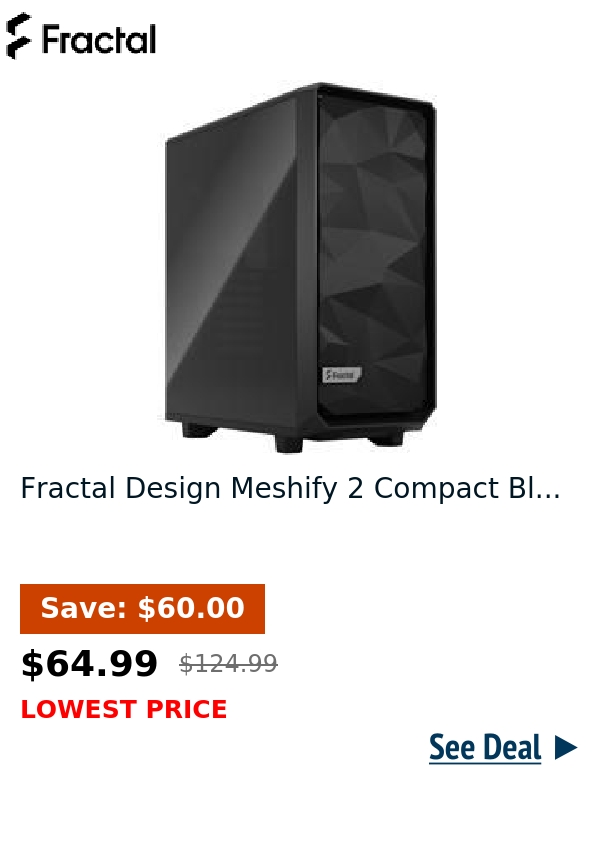 Fractal Design Meshify 2 Compact Bl...