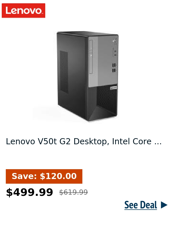 Lenovo V50t G2 Desktop, Intel Core ...