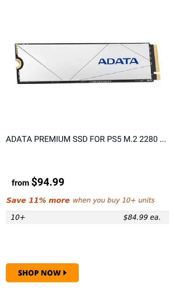 ADATA PREMIUM SSD FOR PS5 M.2 2280 ...