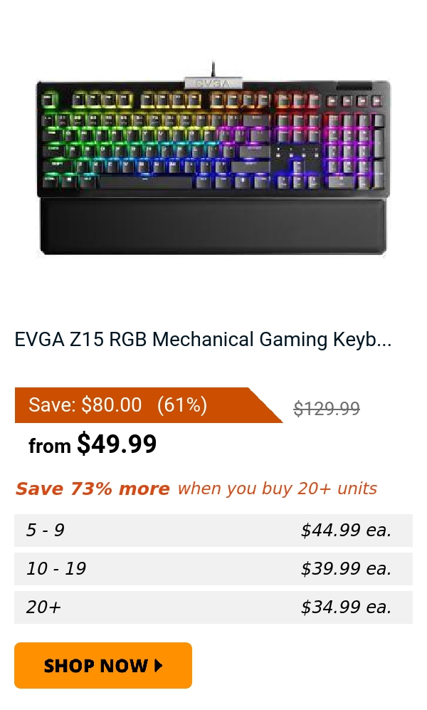 EVGA Z15 RGB Mechanical Gaming Keyb...