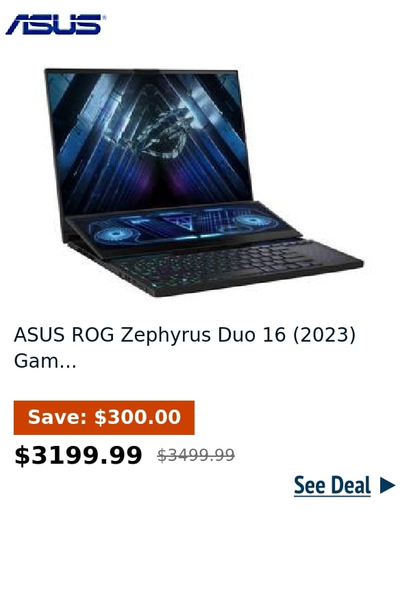 ASUS ROG Zephyrus Duo 16 (2023) Gam...