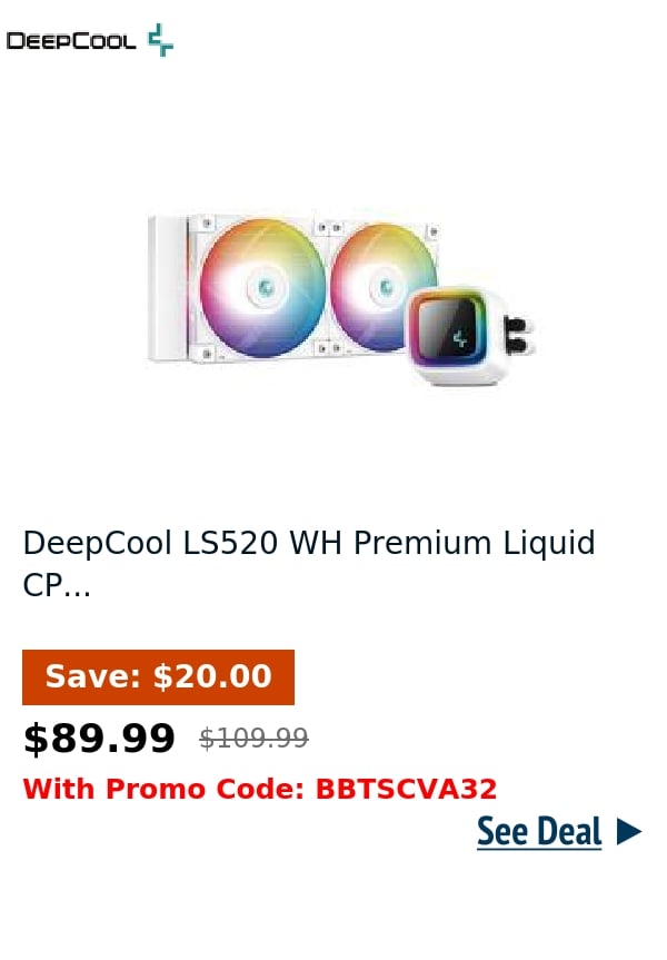 DeepCool LS520 WH Premium Liquid CP...