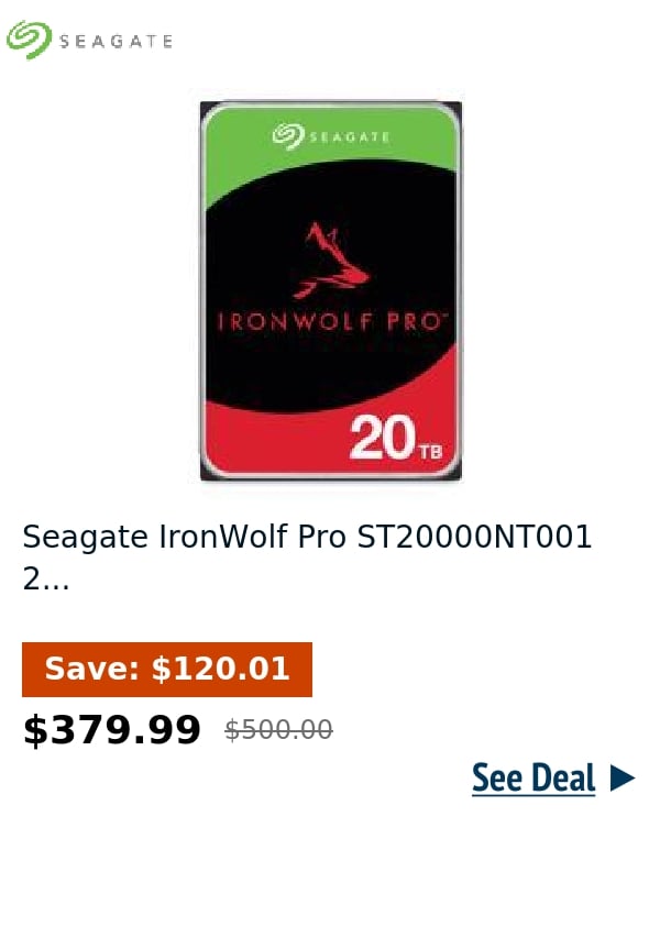 Seagate IronWolf Pro ST20000NT001 2...