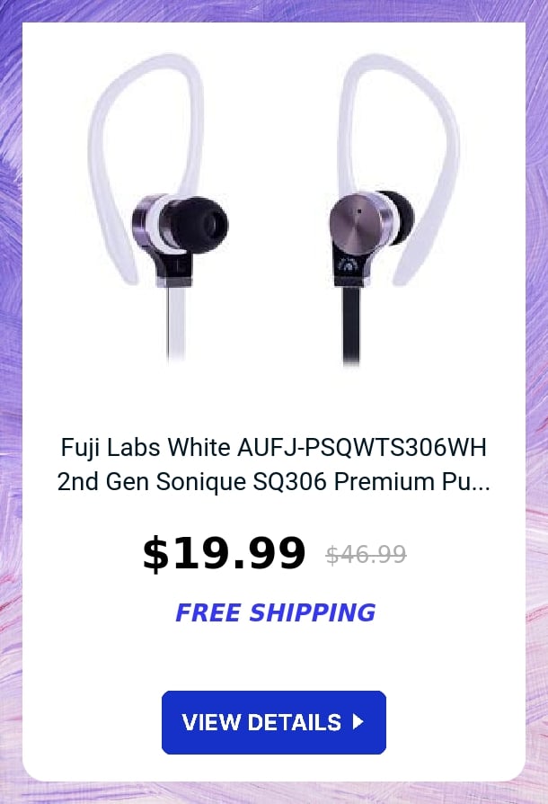 Fuji Labs White AUFJ-PSQWTS306WH 2nd Gen Sonique SQ306 Premium Pu...