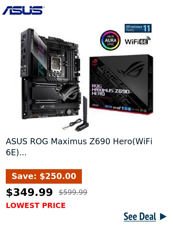 ASUS ROG Maximus Z690 Hero(WiFi 6E)...