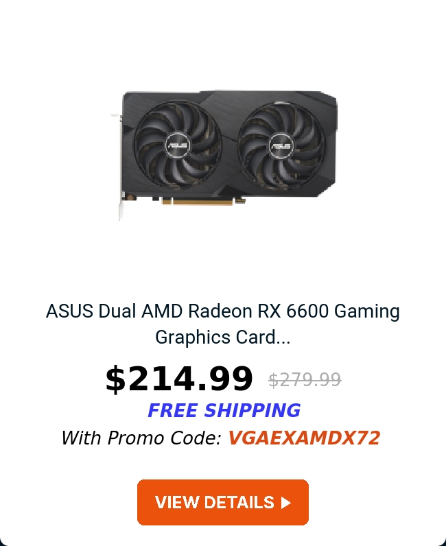 ASUS Dual AMD Radeon RX 6600 Gaming Graphics Card...
