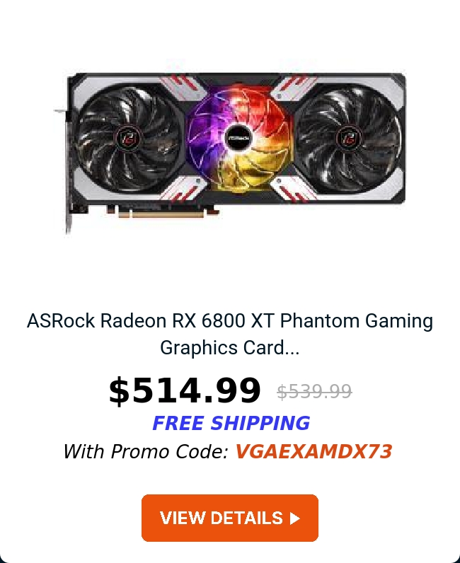 ASRock Radeon RX 6800 XT Phantom Gaming Graphics Card...