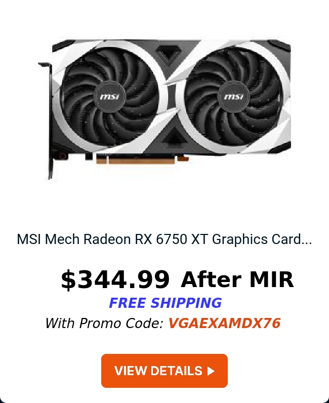 MSI Mech Radeon RX 6750 XT Graphics Card...