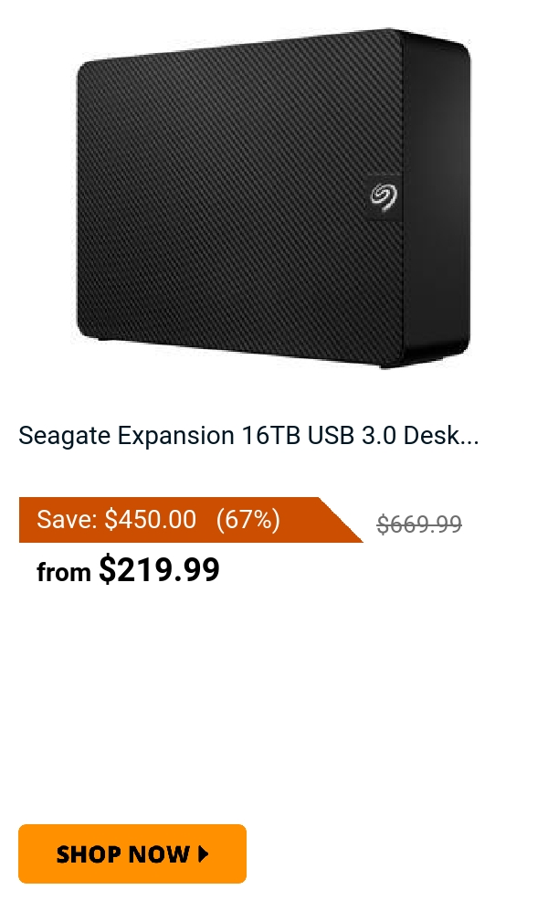 Seagate Expansion 16TB USB 3.0 Desk...