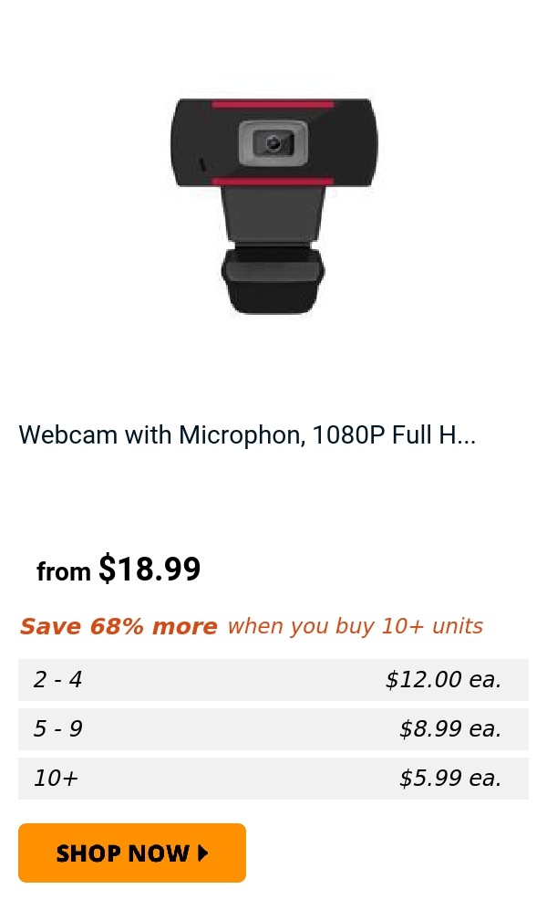 Webcam with Microphon, 1080P Full H...