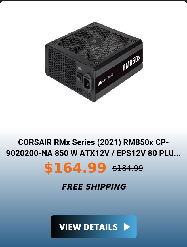 Corsair RMx Series RM850x CP-9020200-NA Tech-America