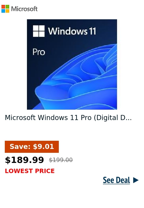 Microsoft Windows 11 Pro (Digital D...