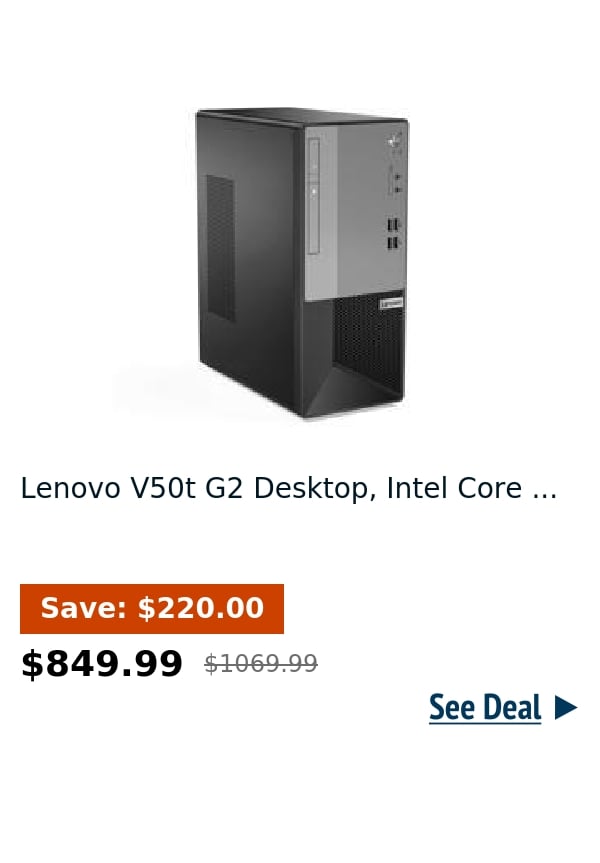 Lenovo V50t G2 Desktop, Intel Core ...