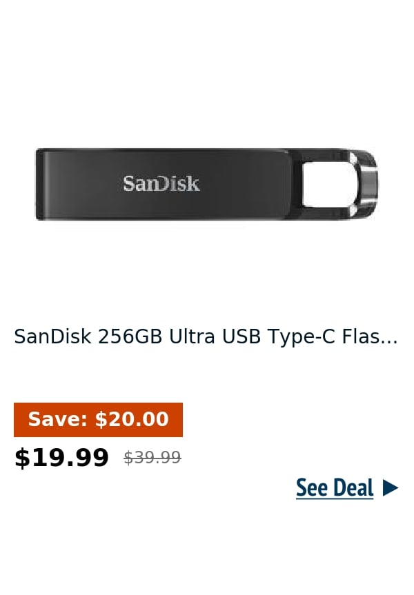 SanDisk 256GB Ultra USB Type-C Flas...