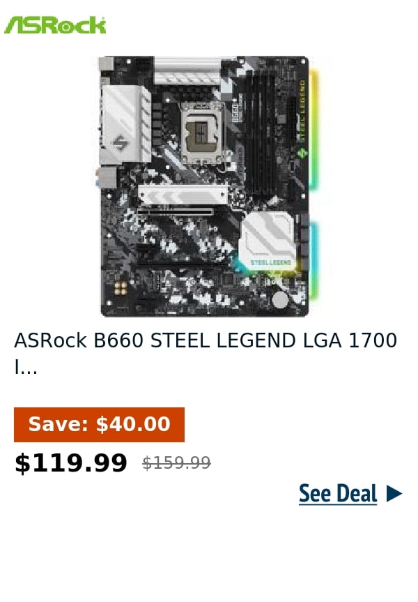 ASRock B660 STEEL LEGEND LGA 1700 I...